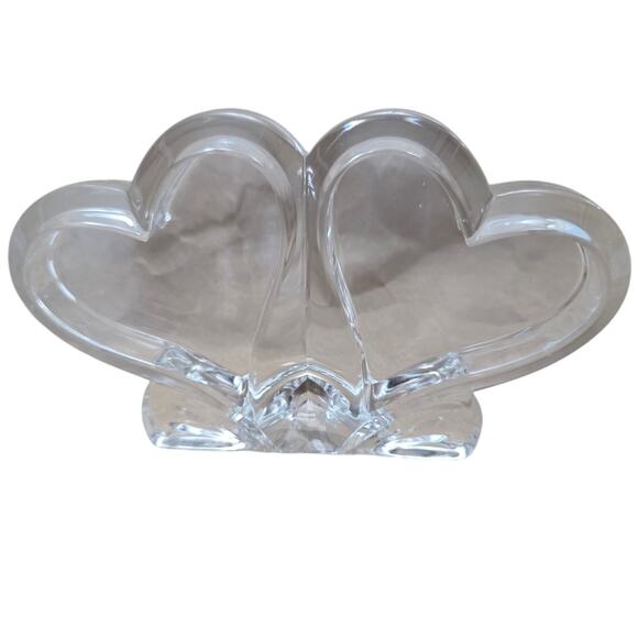 Marquis by Waterford Crystal Sweet Memories Dual Heart Picture Frame - Picture 1 of 5
